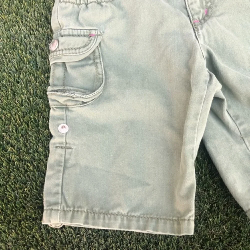 Gymboree Green Roll Leg Cargo Pants Girls Size 5